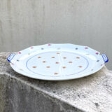 Plat petites fleurs en porcelaine de Limoges
