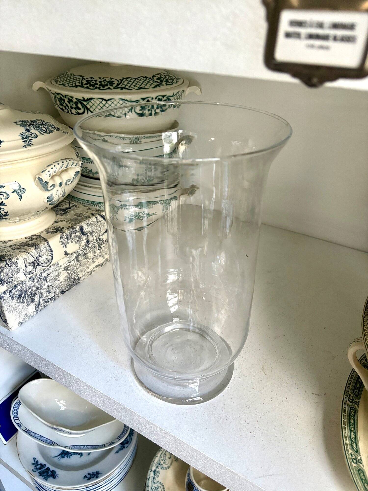 Clear glass vase