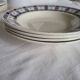 Set of 4 Vincennes earthenware soup plates, Paris.