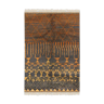 Berber carpet in copper black wool 230 x 160