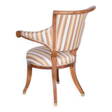 Fauteuil Biedermeier restauré en noyer, Josef Danhauser, Vienne, Autriche, années 1820