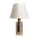 Large glamorous 1970s brass & lucite architectural table lamp