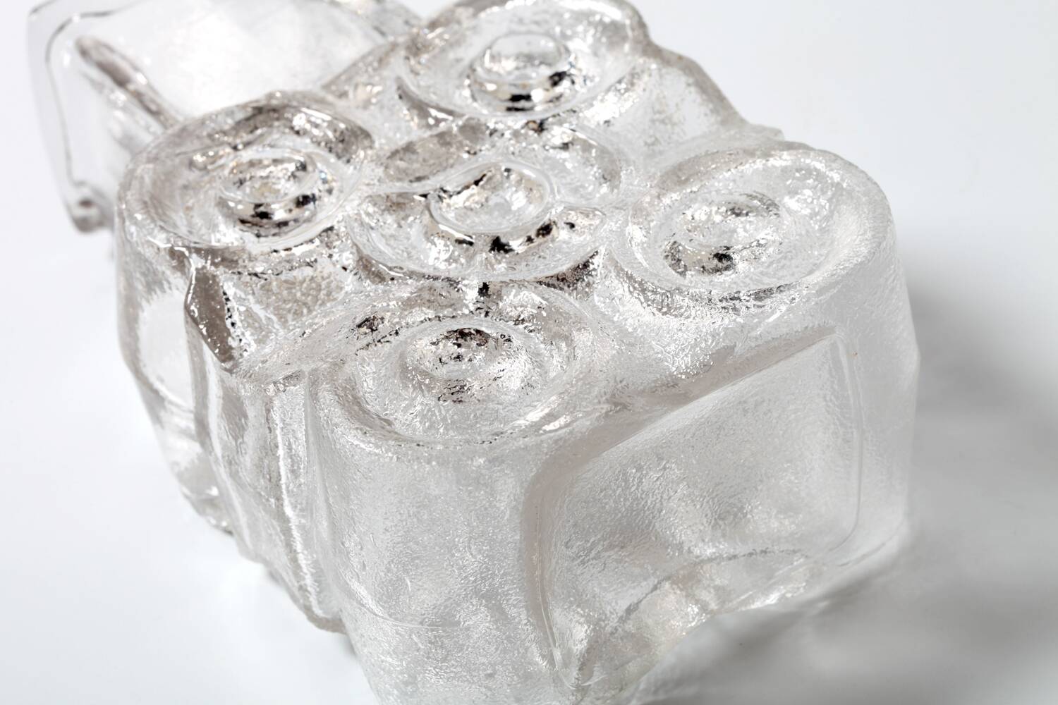 Pressed Glass Vase On The Rocks by Heiner Düsterhaus / Walther Glas / 1972