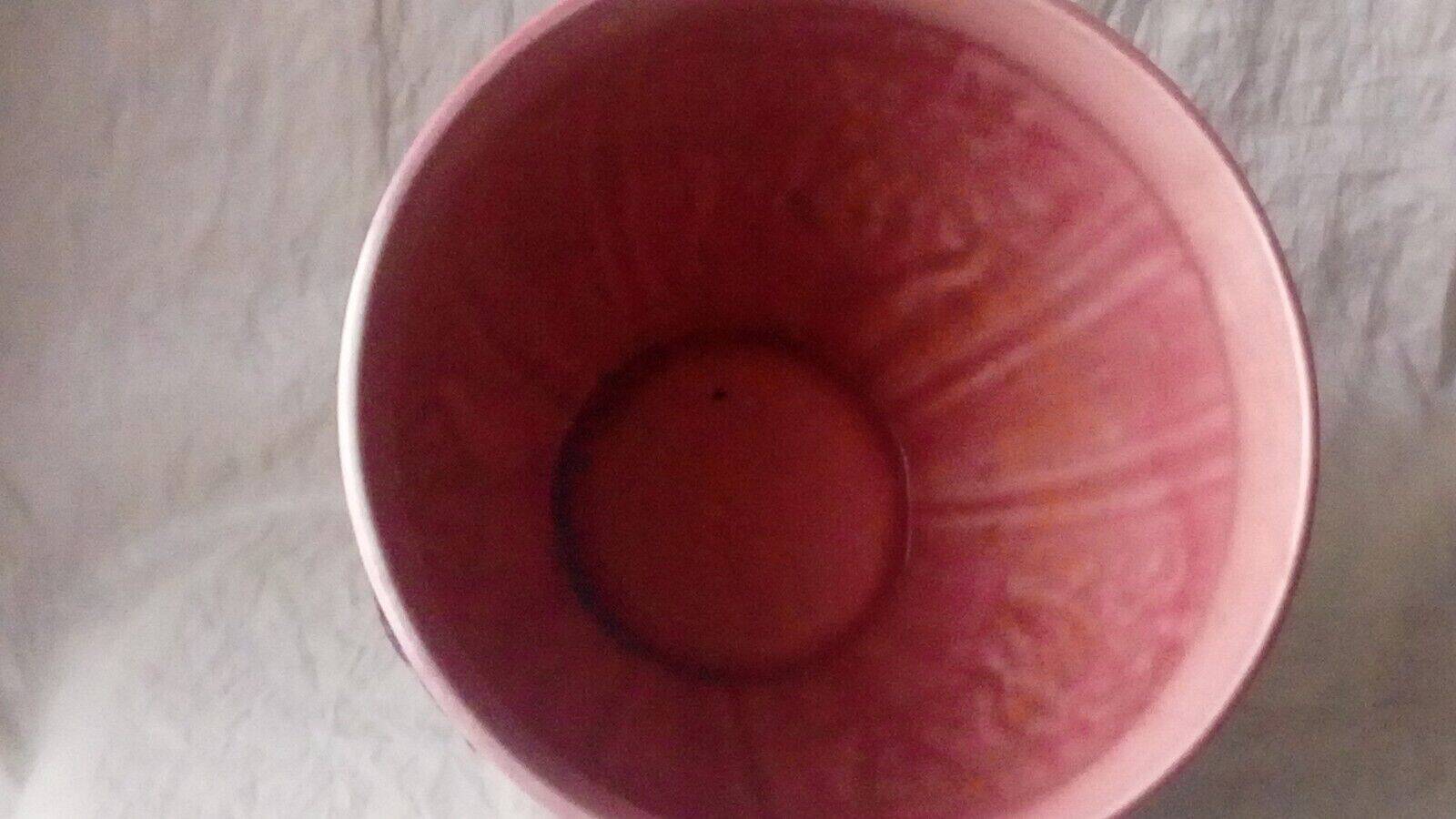 Sarreguemines faience slip pot planter with floral decoration late 19th century