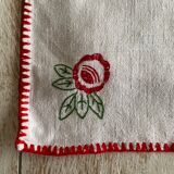 12 old hemp embroidered placemats - 39x27 cm