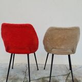Pair of vintage "Moumoute" chairs -1950s