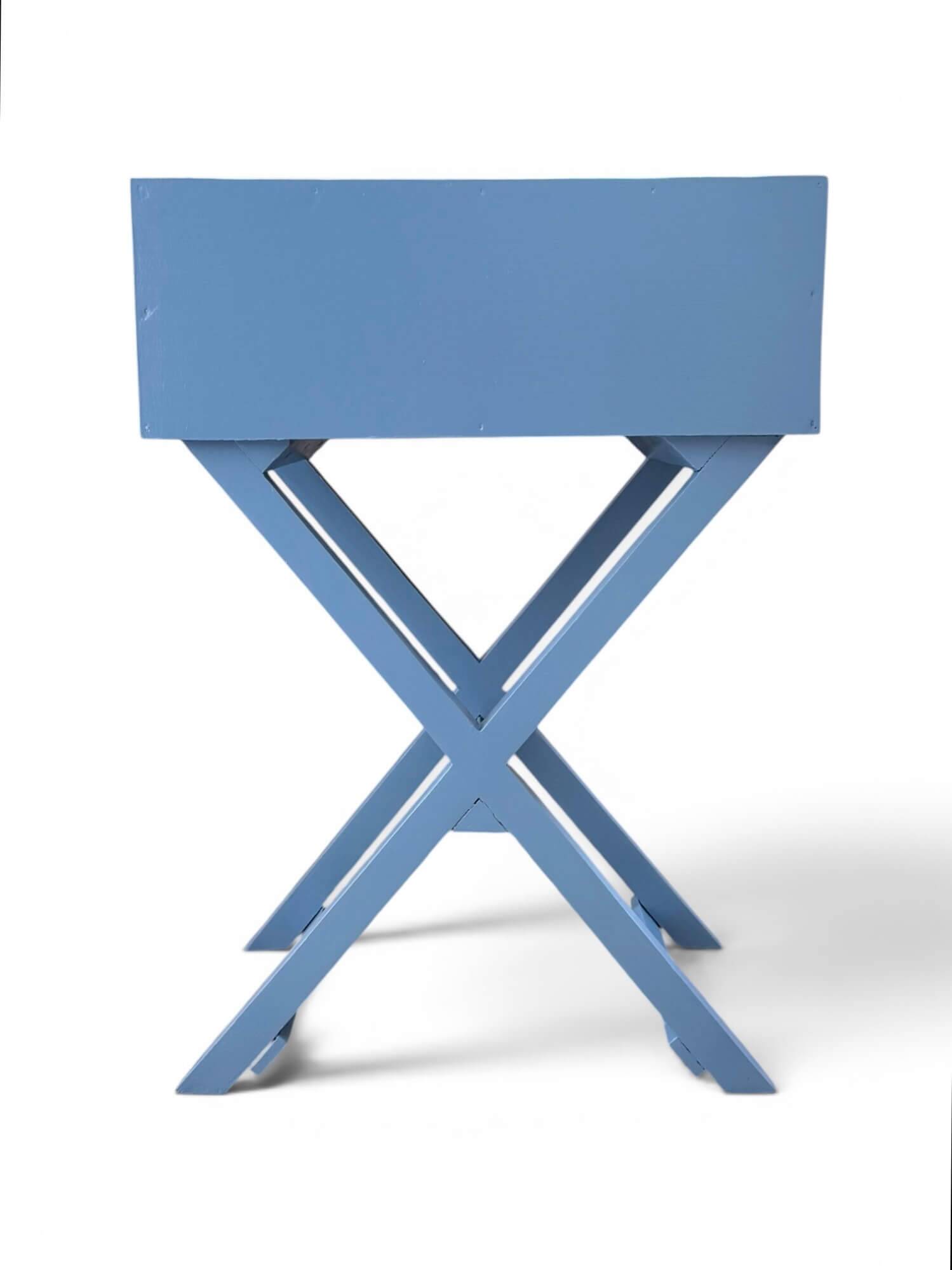 Bedside table, blue side table Farrow & Ball