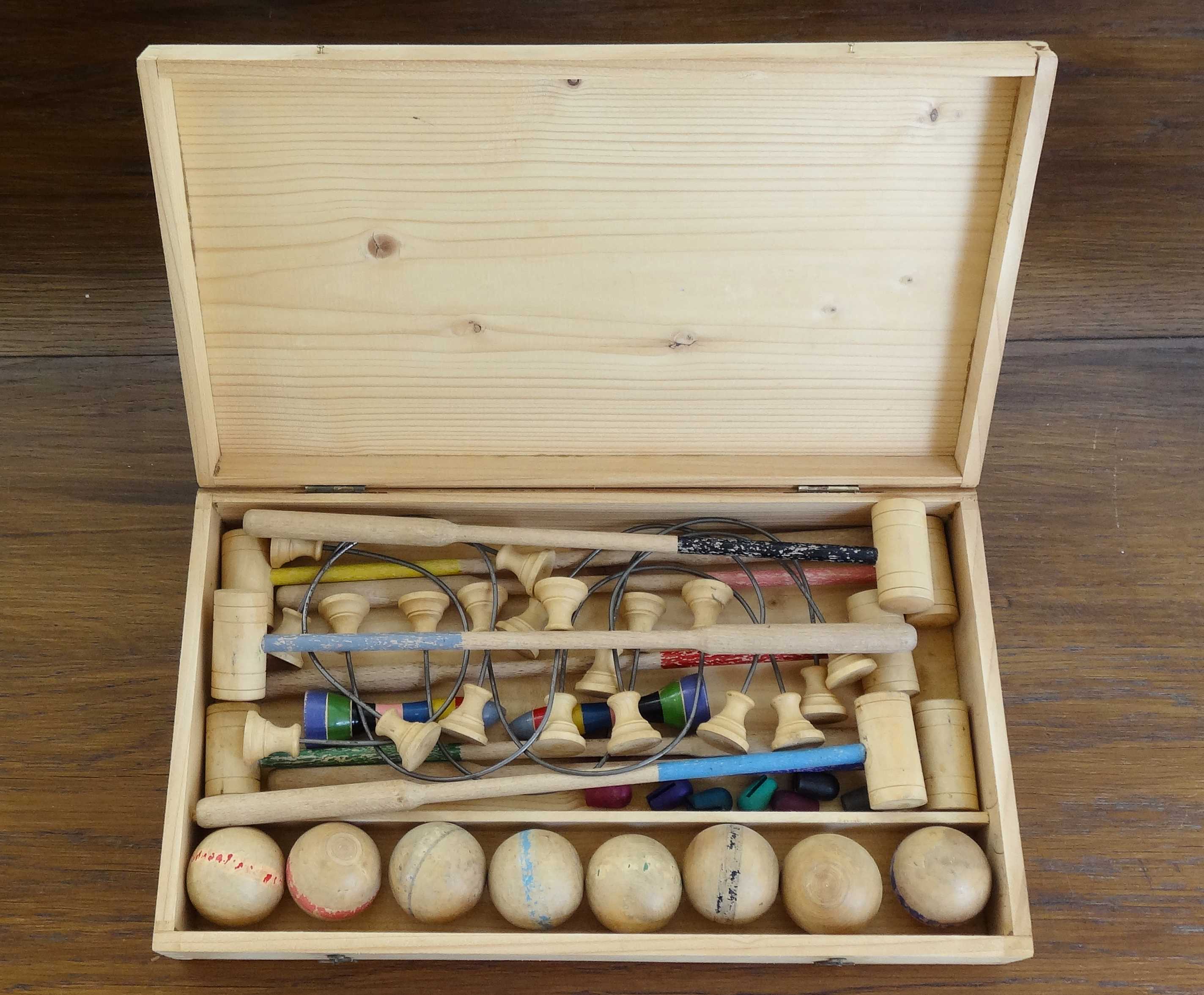 Croquet de salon en bois 8 personnes vintage