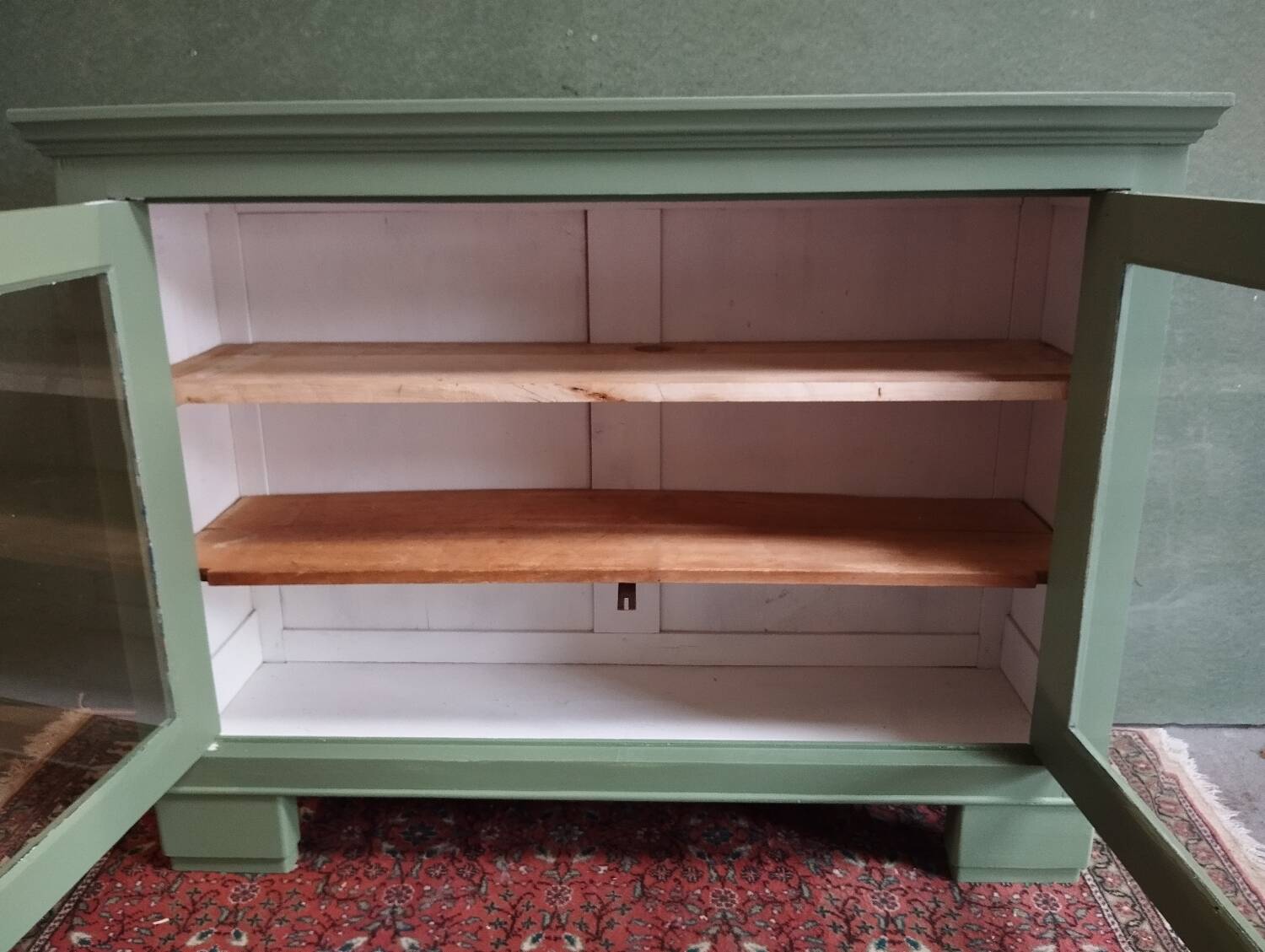 Large old glazed buffet