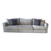 Canapé 3 places PMP Classy en tissu gris et ses 4 coussins PMP