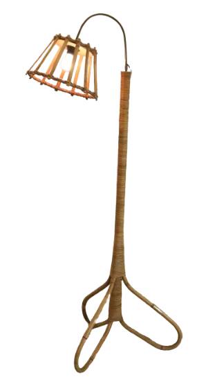 vintage Rotan vloerlamp