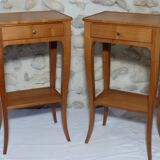 Pair of bedside tables with cherry drawers