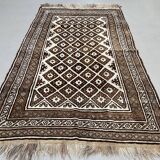 Vintage Persian Luri Gabbeh Rug 245x138 cm medium, shabby chic Red