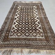 Vintage Persian Luri Gabbeh Rug 245x138 cm medium, shabby chic Red