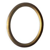 Golden oval frame