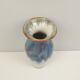 Vase écru et bleu turquoise 26 cm