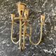Golden brass candle holder