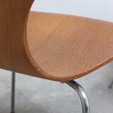 1st edition set of 4 'Lily' chairs in oak by Arne Jacobsen for Fritz Hansen, 1969