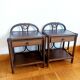 Pair of vintage 1960s rattan bedside tables