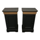 2 restored Louis Philippe style bedside tables
