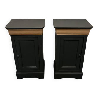 2 restored Louis Philippe style bedside tables