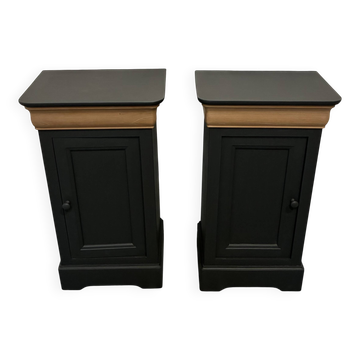 2 restored Louis Philippe style bedside tables