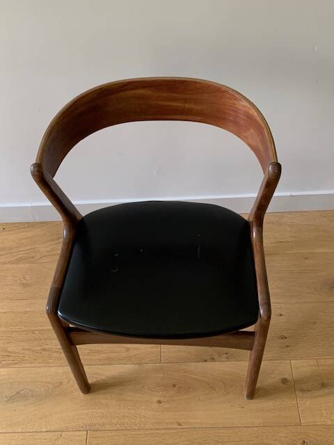 Danish teak and leather chair from the 60s/70s