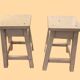Pair of miniature stools