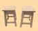 Pair of miniature stools