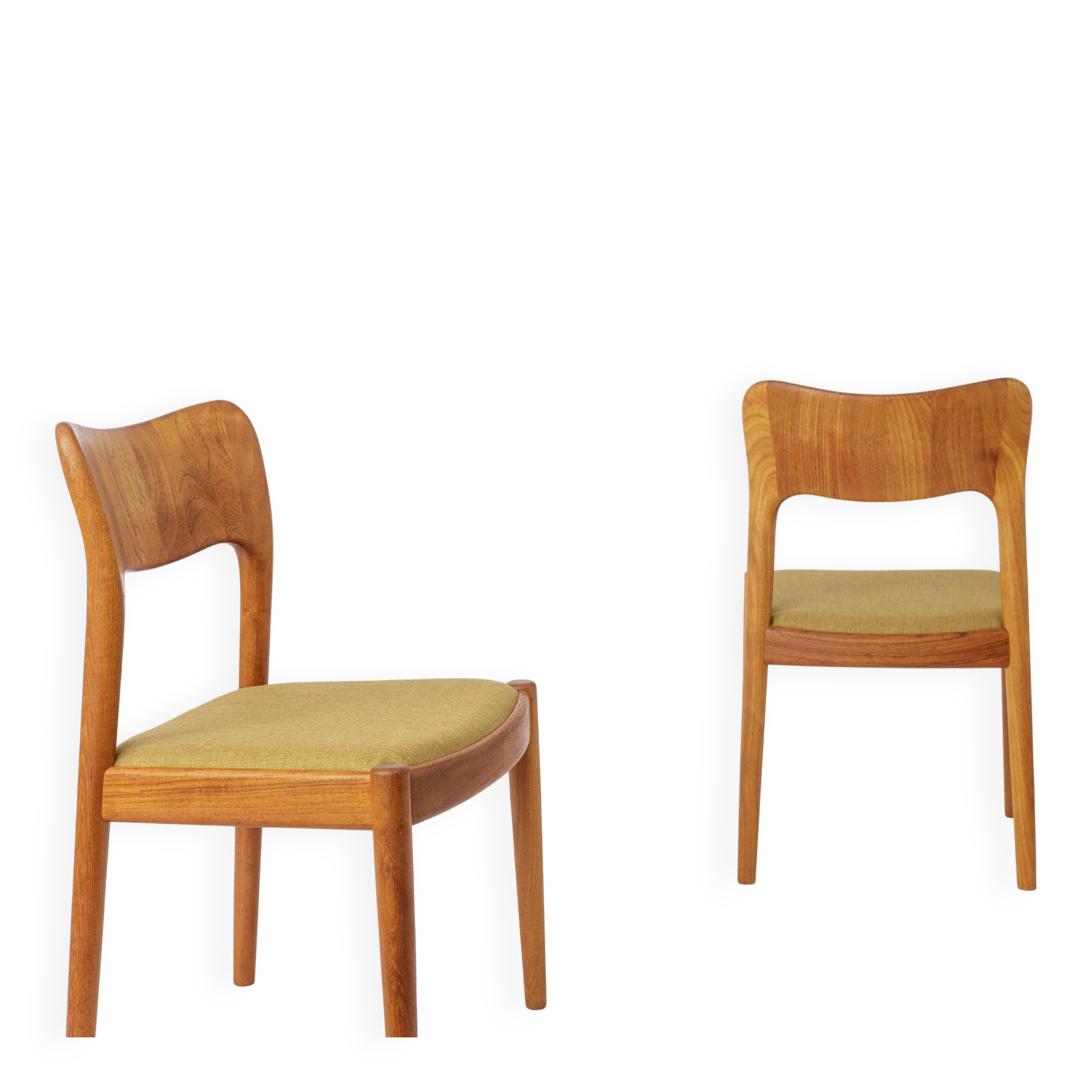 2 Niels Koefoed “Ole” Dining Chairs, Danish Mid Century Teak Chairs 1970s