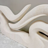 Vintage abstract art statue stone sculpture XL 'Wave'