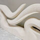 Vintage abstract art statue stone sculpture XL 'Wave'