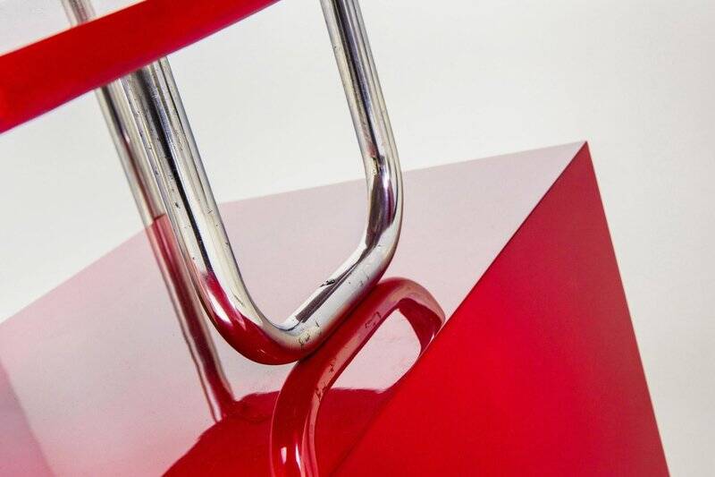 Vintage German Chrome Writing Desk, 1930s