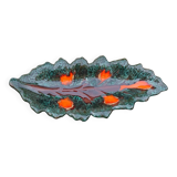 Grand bol vintage français en céramique de Vallauris, en forme de feuille