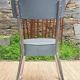 Chaise industrielle d'atelier en skaï