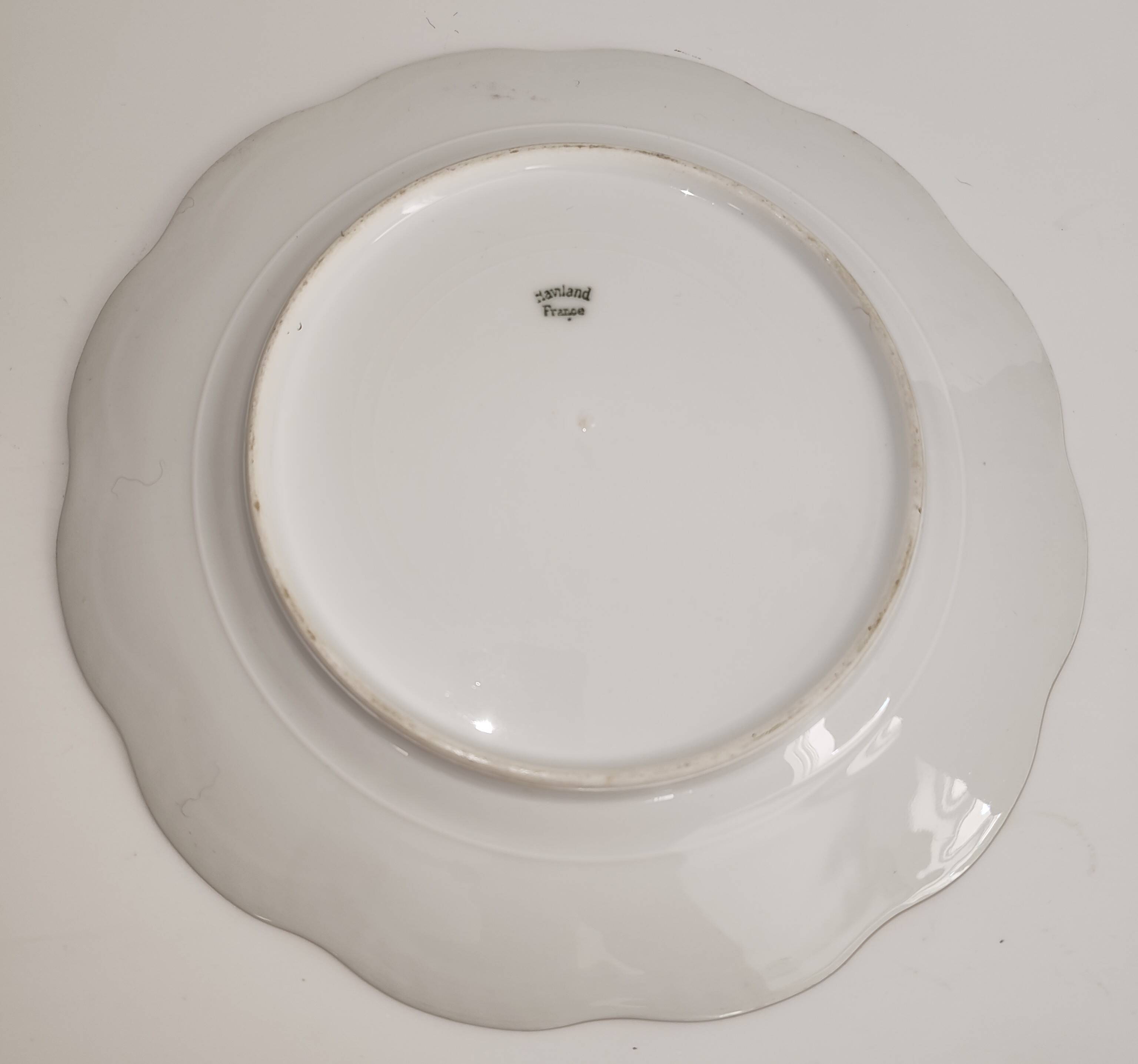 Flat plate in Limoges porcelain – Havland – Floral decoration