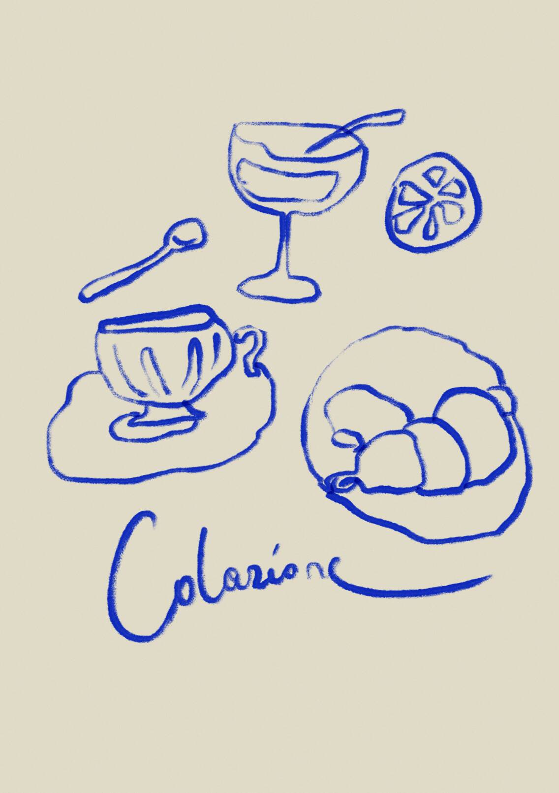 Naive Illustration giclee print, 50x70cm