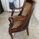 Fauteuil style Empire / Consulat à col de cygne