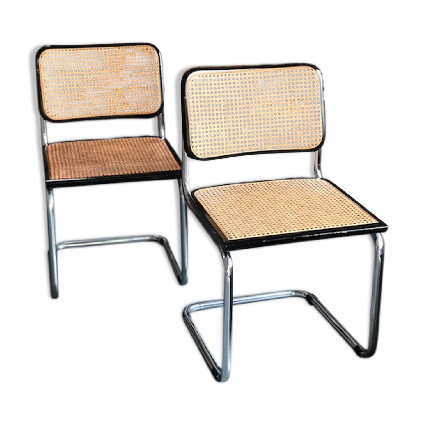 Pair of chairs Cesca B32 Marcel Breuer
