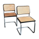 Pair of chairs Cesca B32 Marcel Breuer