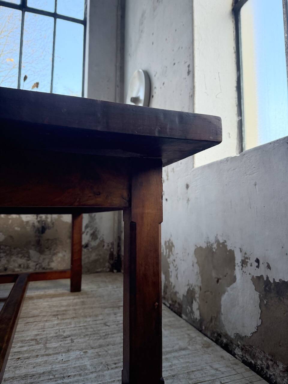 Rustic farmhouse table, solid oak, 2m