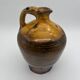 Yellow glazed terracotta pitcher, Spain, 19th century