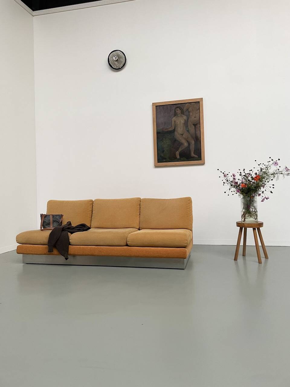 Jacques Charpentier 3-seater stainless steel sofa