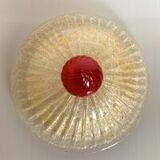 Plafonnier en verre de murano rouge