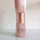 Diabolo vase in structured red copper / vintage 60s-70s