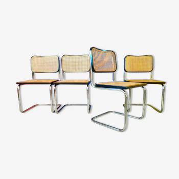 Series of 4 chairs B32, Marcel Breuer design