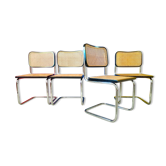 Series of 4 chairs B32, Marcel Breuer design