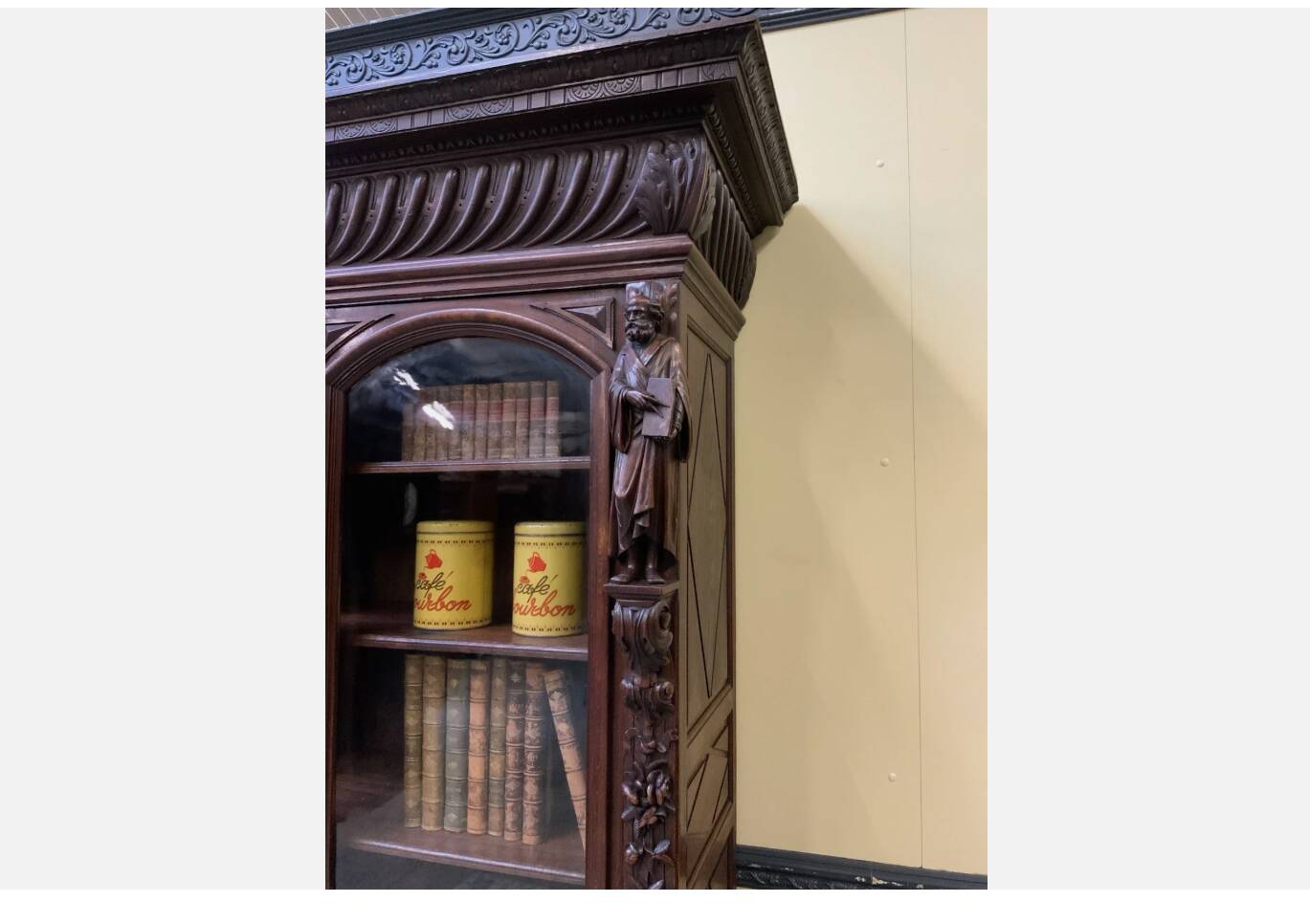 Imposing antique Neo-Renaissance bookcase