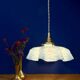 Vintage blue Clichy glass pendant light