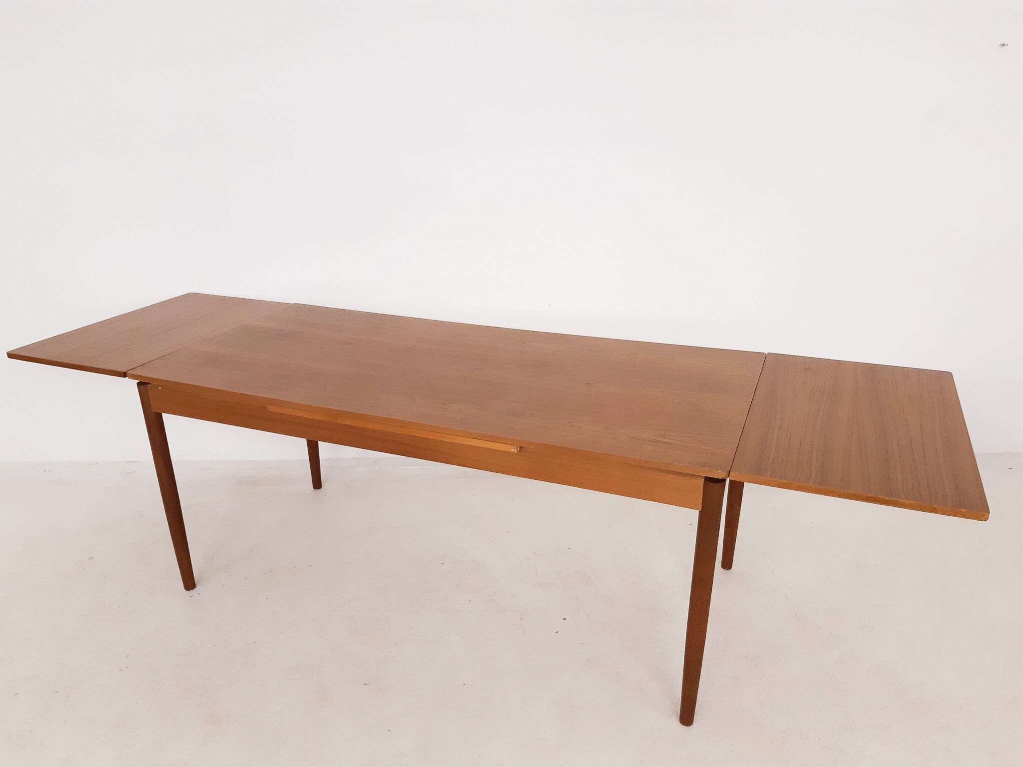 Teak extendable dining table, The Netherlands 1950's